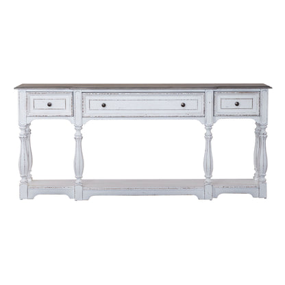 Magnolia Manor - 3 Drawer Hall Console Table - White