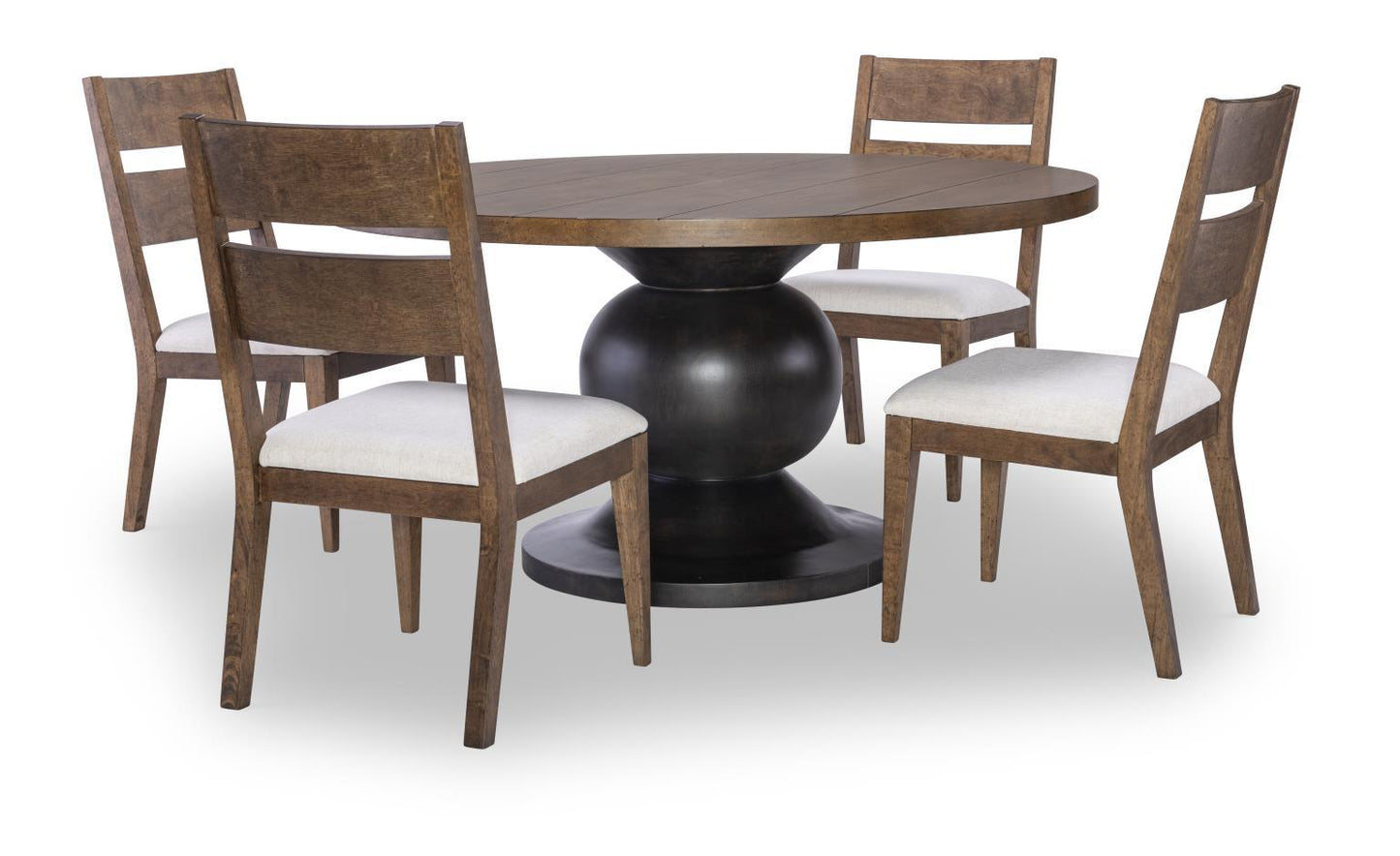 Artisan's Place - Complete Round Dining Table - Vintage Pine Ironwood