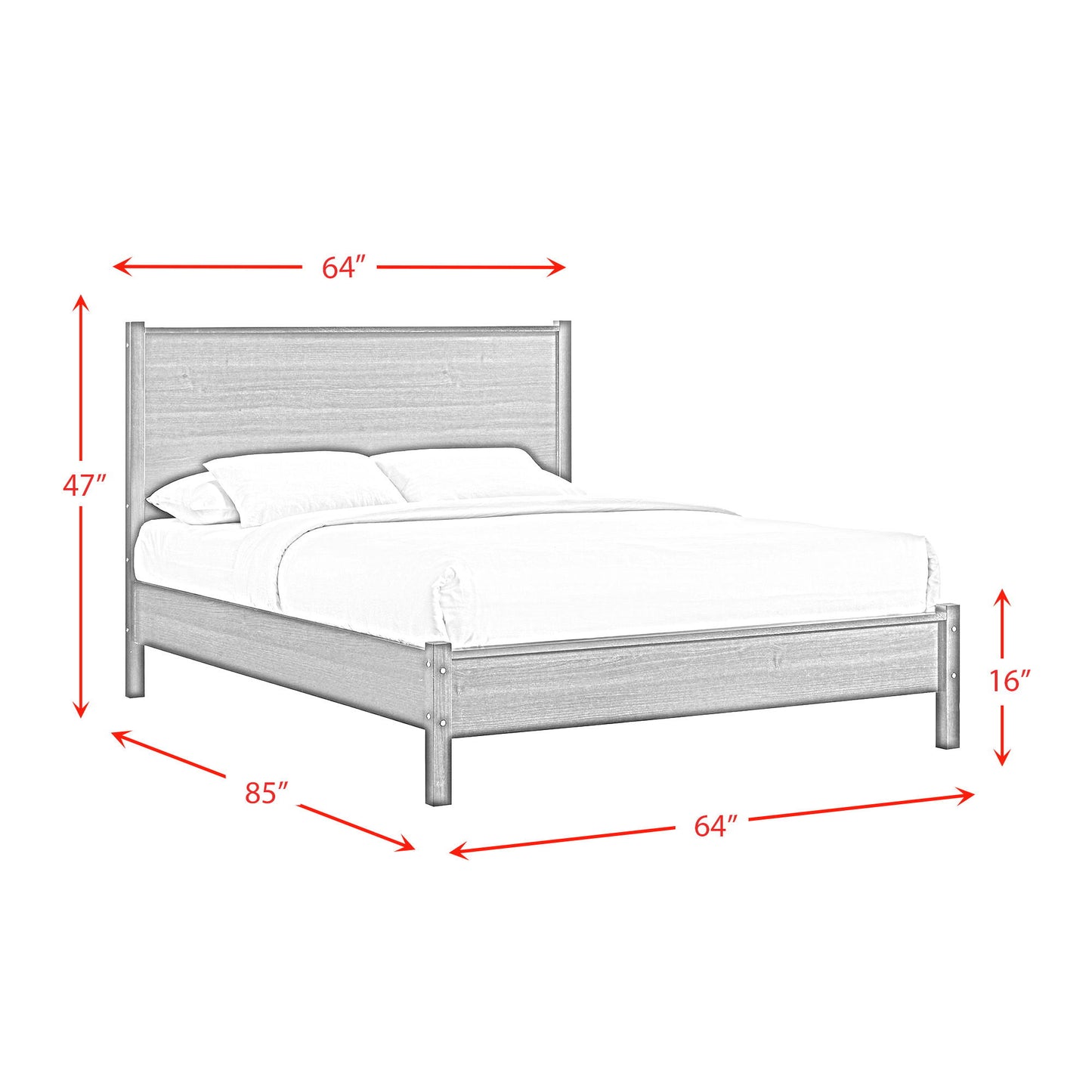 Ernesto - Queen Panel 2 Piece Bedroom Set (3A Packing) - Gray