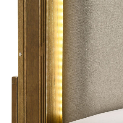 Harmony - Storage Bed With LED And Fabric