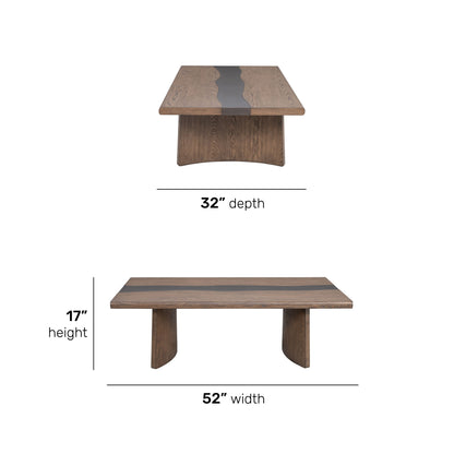 Lyra - Rectangular Coffee Table - Dark Brown