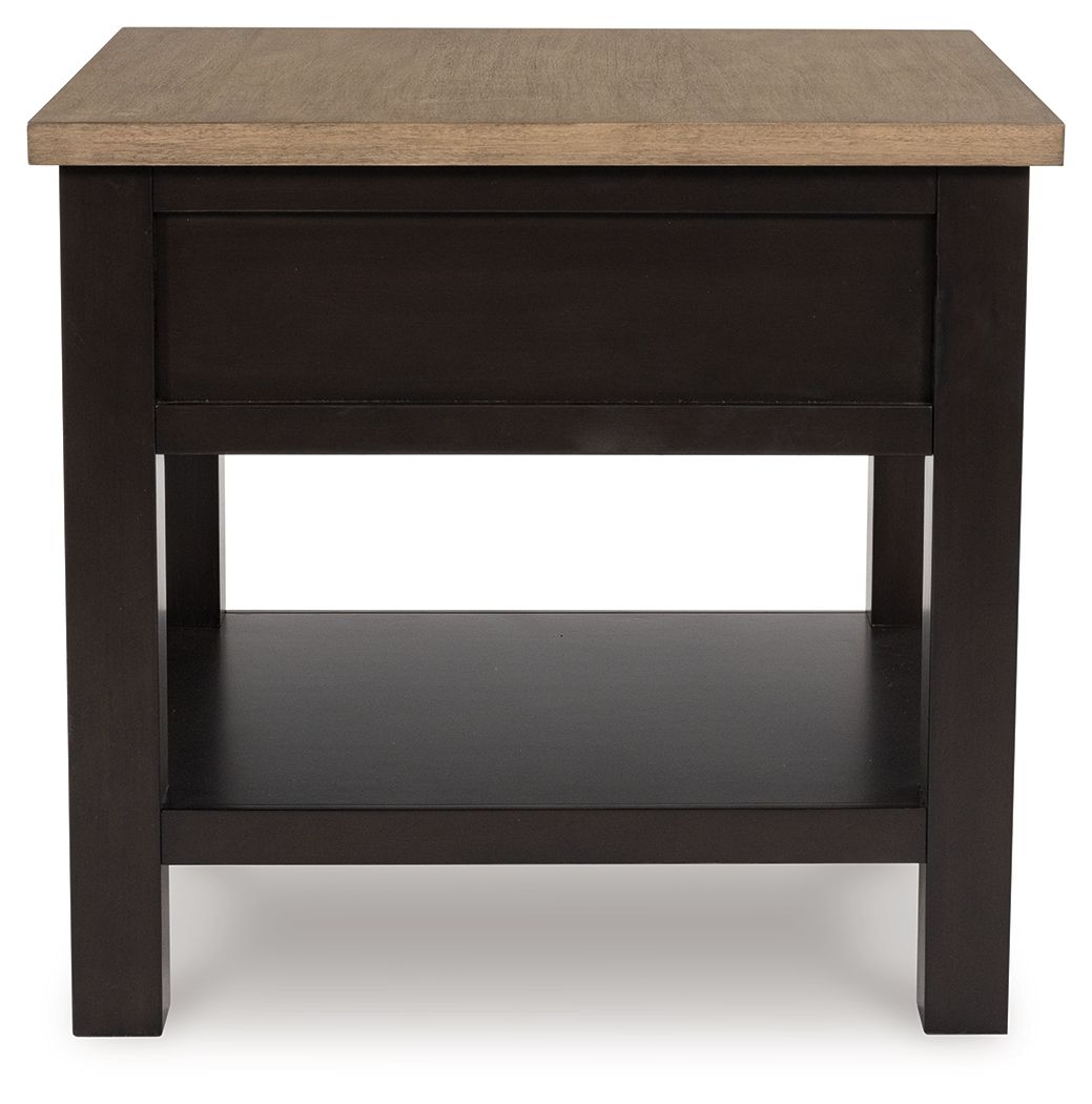 Drazmine - Rectangular End Table - Brown