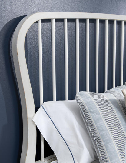 Cottage Park - Spindle Headboard King / California King - Aged White