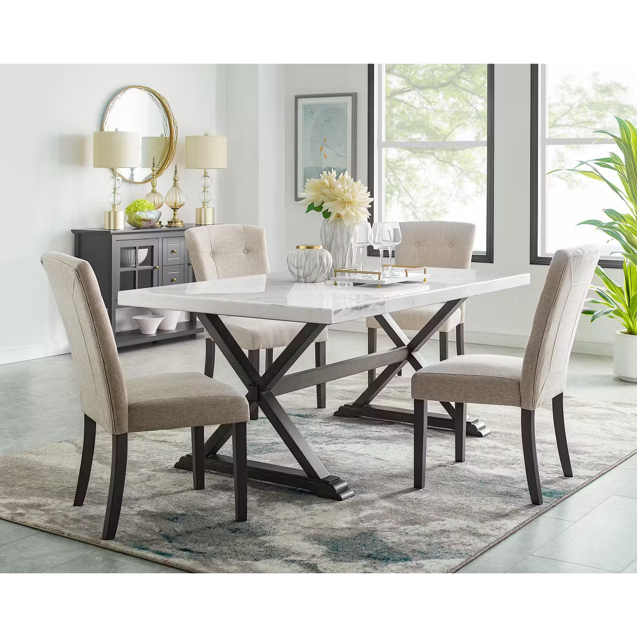 Lexington Marble dining room set