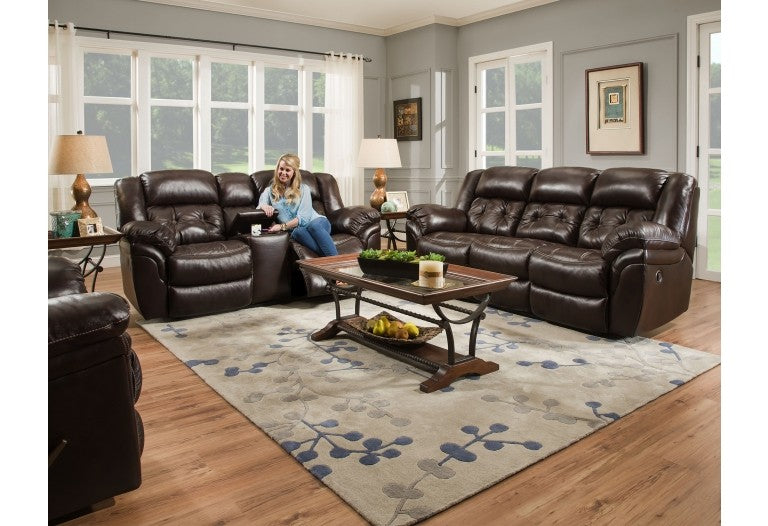 Clanton Leather Reclining Sofa