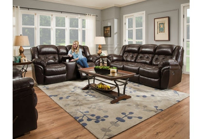 Clanton Leather Reclining Loveseat