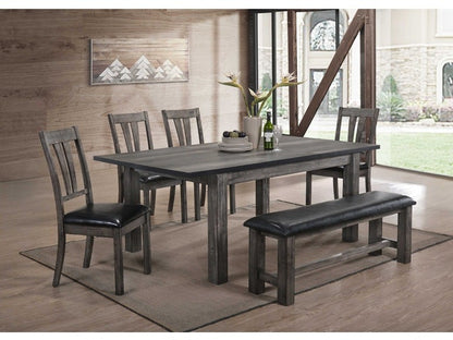 Faris Table with 4 Chairs and Bench