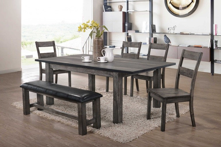 Faris Table with 4 Chairs and Bench