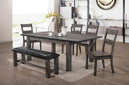 Faris Table with 4 Chairs and Bench